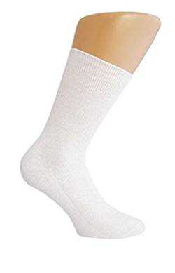 10 Paar Herren Weiße Baumwolle Socken ohe Gummi 39/42,Weiß von Star Socks Germany