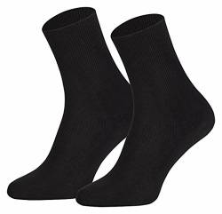 10 Paar Socken ohne Gummi, weiß, schwarz, gemischt, Spitze handgettelt (35-38, Schwarz) von Star Socks Germany