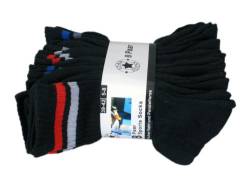 16 Paar Marken Tennissocken - Schwarz 39/42,Schwarz von Star Socks Germany