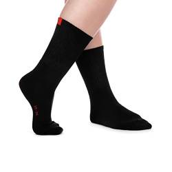 Tennissocken (3 Paar) gepolsterte Frotteesohle Sportsocken Herren & Damen lang schwarz 39-42 von Star Socks Germany