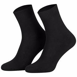 5 Paar schwarze Herrensocken Männersocken 100% Baumwolle, 39/42, Schwarz von Star-Socks