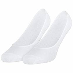 Ballerinasocken für Herren und Damen (2 Paar), 70% Baumwolle, Weiß oder Schwarz., weiß, 35-38 von Star-Socks