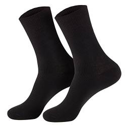 Herren-Socken, 10er Pack Diabetikersocken (ohne Gummi) (39-42) (43-46) (47-50) schwarz, 100% Baumwolle (39-42) von Star-Socks