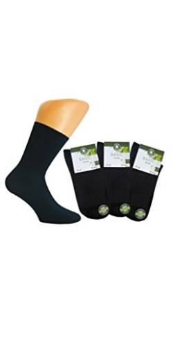 Kurzschaft Kurzsocken Herren Männer Bambus Socken schwarz 3er Pack (39/42) von Star-Socks