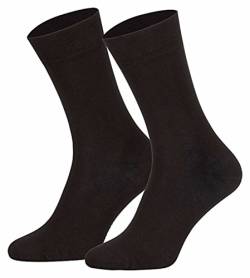 Star-Socks 6 Paar Bambussocken Herren Damen Gesundheits-Socken, Schwarz, 39/42 von Star-Socks