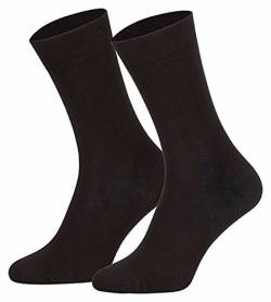 Star-Socks 6 Paar Bambussocken schwarz, handgekettelt Herren Damen (39-42, farbig-gemischt) von Star-Socks