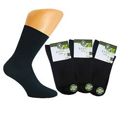 Star-Socks Bambussocken 3er-Pack schwarz antibakteriell kurzer Schaft (43-46) von Star-Socks