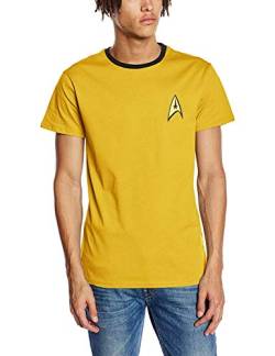 Star Trek Command Uniform Gelb James T Kirk Männer Kostüm Starship T-Shirt von Star Trek