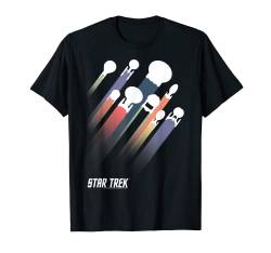 Star Trek Federation Ships Rainbow Stripe T-Shirt von Star Trek