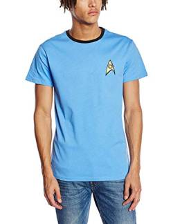 Star Trek Herren Science Mens Blue T-Shirt, Blau-Hellblau, Large von Star Trek