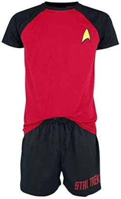 Star Trek Logo Männer Schlafanzug schwarz/rot L 100% Baumwolle Fan-Merch, Filme, TV-Serien von Star Trek