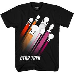 Star Trek Pride Trek Herren T-Shirt mit Streifen, Schwarz, L von Star Trek