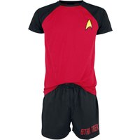 Star Trek Schlafanzug - Logo - M bis XXL - für Männer - Größe L - schwarz/rot  - EMP exklusives Merchandise! von Star Trek