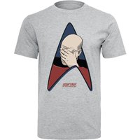 Star Trek T-Shirt - Jean-Luc Picard - Facepalm - S bis XXL - für Männer - Größe S - grau meliert  - EMP exklusives Merchandise! von Star Trek