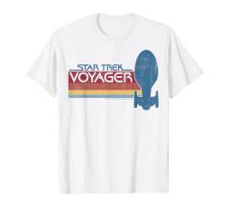 Star Trek Voyager Retro Rainbow Stripe Graphic T-Shirt T-Shirt von Star Trek