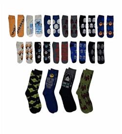 Herren Star Wars 15 Days of Socks Adventskalender 15 Stück, Blau, Einheitsgröße, Blau, Einheitsgr��e von Star Wars