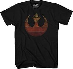 Rebel Alliance Rebellion Last Jedi Luke Rey Leia Chewbacca R2D2 Adult Tee Graphic T-Shirt for Men Tshirt Apparel Clothing (Premium Black, X-Large) von Star Wars
