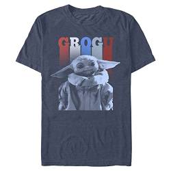 STAR WARS Herren Grogu Patriot T-Shirt, schwarz, 4XL von Star Wars