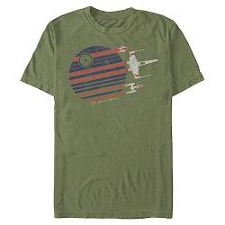 STAR WARS Herren Rebel Flyby T-Shirt, Military Green, Groß von Star Wars
