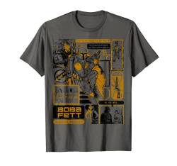 Star Wars Boba Fett Bounty Hunter Aurebesh Distressed T-Shirt von Star Wars