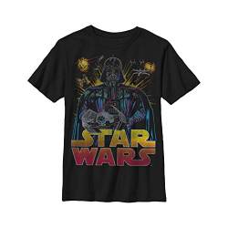 Star Wars Boys' Darth Vader Battle Black T-Shirt von Star Wars