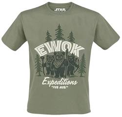 Star Wars Ewok Expeditions Männer T-Shirt grün L von Star Wars