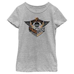 Star Wars Girl's Girl´s Short Sleeve Classic Fit T-Shirt, Heather Grey, M von Star Wars