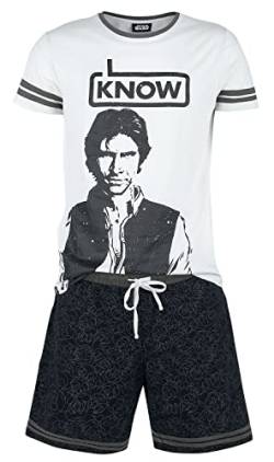 Star Wars Han Solo - I Know Männer Schlafanzug grau/schwarz M von Star Wars