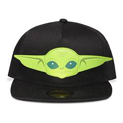 Star Wars Herren Mandalorian Grogu 3D Face Novelty Cap Kind 5 Bis 6 Jahre Baseball Baseballkappe, Schwarz, 56 von Star Wars