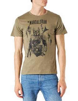 THE MANDALORIAN Herren Meswmants008 T-Shirt, weiß, XL von THE MANDALORIAN