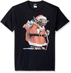 Star Wars Herren Santa Yoda T-shirt, Schwarz, S von Star Wars