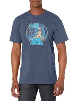 Star Wars Herren Victory T-shirt im Vintage-stil, Heather Navy, 3XL von Star Wars