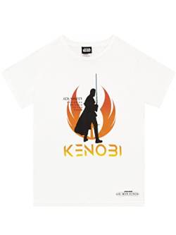 Star Wars Jungen T-Shirt Obi Wan Kenobi Weiß 128 von Star Wars