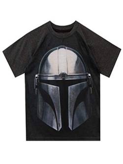 Star Wars Jungen T-Shirt The Mandalorian Grau 104 von Star Wars