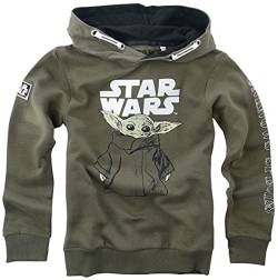 Star Wars Kids - The Mandalorian - Grogu - Sketch Unisex Kapuzenpullover Khaki 116 von Star Wars