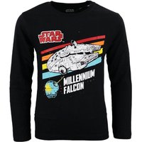 Star Wars Langarmshirt Star Wars Millennium Falcon Kinder Jugend langarm Shirt Gr. 134 bis 164, 100% Baumwolle von Star Wars