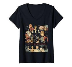 Star Wars May the 4th Be With You Classic Vintage Art T-Shirt mit V-Ausschnitt von Star Wars