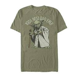 Star Wars Men's Yoda Best Dad Ever Military Green T-Shirt von Star Wars