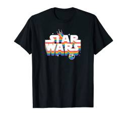 Star Wars Pride Rainbow Logo Rebel Symbol and X-Wing Fighter T-Shirt von Star Wars