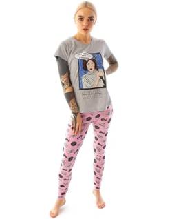 Star Wars Pyjamas Damen Prinzessin Leia Leggings Loungepants & T-Shirt PJ Set M von Star Wars