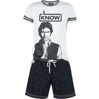 Star Wars Schlafanzug - Han Solo - I Know - S bis XXL - für Männer - Größe L - grau/schwarz  - EMP exklusives Merchandise! von Star Wars