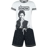 Star Wars Schlafanzug - Han Solo - I Know - S bis XXL - für Männer - Größe M - grau/schwarz  - EMP exklusives Merchandise! von Star Wars