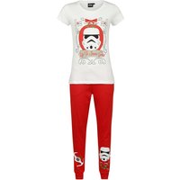 Star Wars Schlafanzug - X-Mas Trooper - S bis 3XL - für Damen - Größe M - weiß/rot  - EMP exklusives Merchandise! von Star Wars