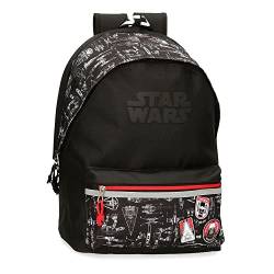 Star Wars Space Mission Rucksack für Laptop, Doppelfach, 15,6 Zoll, Schwarz, 31 x 44 x 17,5 cm, Polyester, 23,87 l von Star Wars