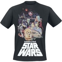 Star Wars T-Shirt - Guerra Di Stelle Poster - S bis 4XL - für Männer - Größe M - schwarz  - Lizenzierter Fanartikel von Star Wars