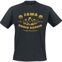 Star Wars T-Shirt - Jawa Droid Repair - S bis M - für Männer - Größe S - schwarz  - Lizenzierter Fanartikel von Star Wars