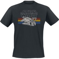 Star Wars T-Shirt - Millenium Falcon - S bis XXL - für Männer - Größe S - schwarz  - Lizenzierter Fanartikel von Star Wars