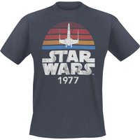 Star Wars T-Shirt - Since 1977 - S bis XXL - für Männer - Größe XL - anthrazit  - Lizenzierter Fanartikel von Star Wars