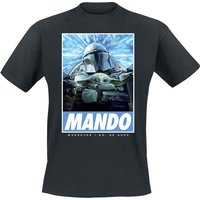 Star Wars T-Shirt - The Mandalorian - Season 3 - Wherever I Go - S bis 4XL - für Männer - Größe XXL - schwarz  - Lizenzierter Fanartikel von Star Wars