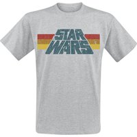 Star Wars T-Shirt - Vintage 77 - S bis 4XL - für Männer - Größe S - grau meliert  - Lizenzierter Fanartikel von Star Wars